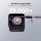 Durable and long-lasting 28-inch telescopic USB-C cable from Dreams Setup, tested for over 35,000 pulls for ultimate reliability.