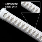Close-up of a white smoke katana sword handle showing where to add water for the mist effect
